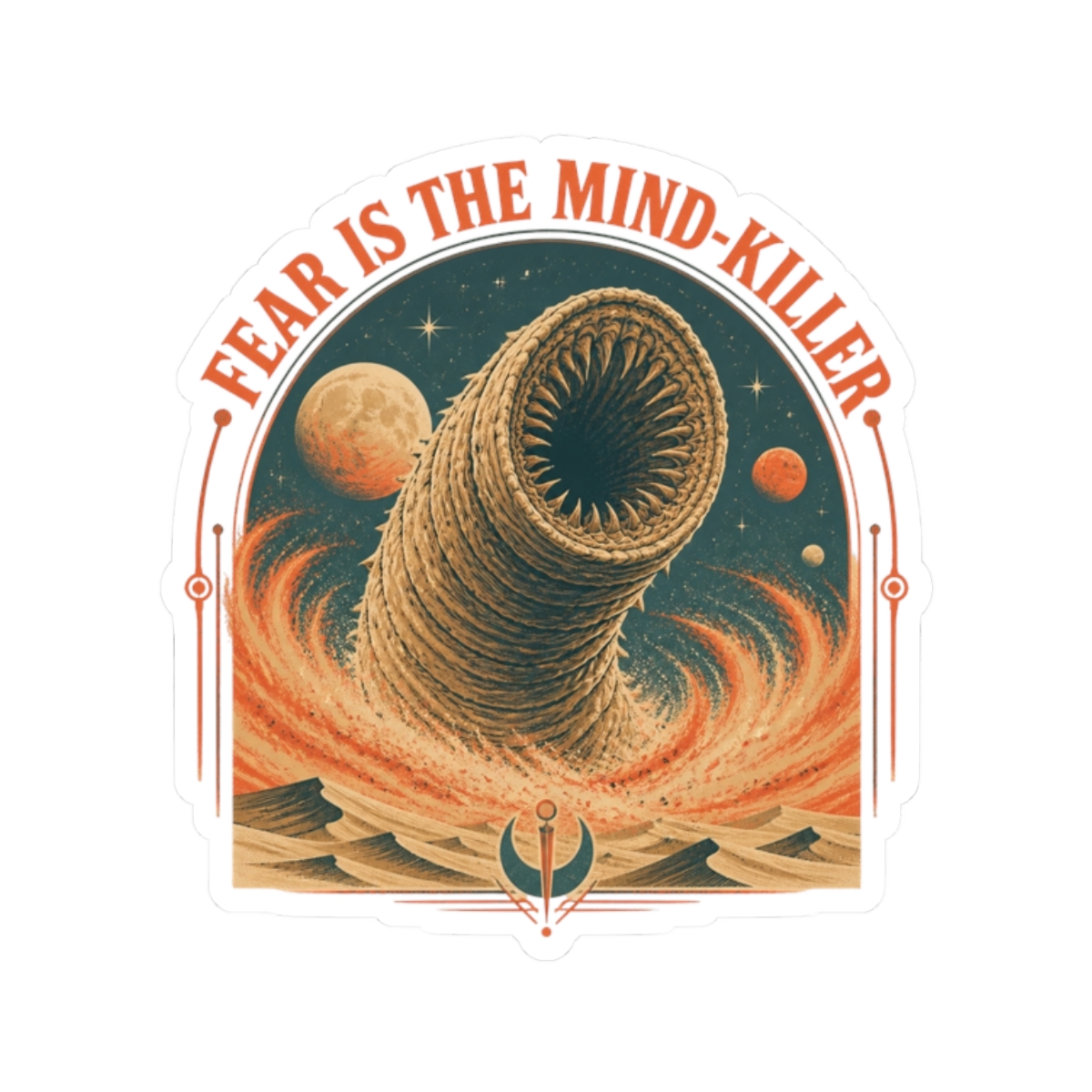 Dune " night sky seen around the worm" Sticker - Official stickers merchandise