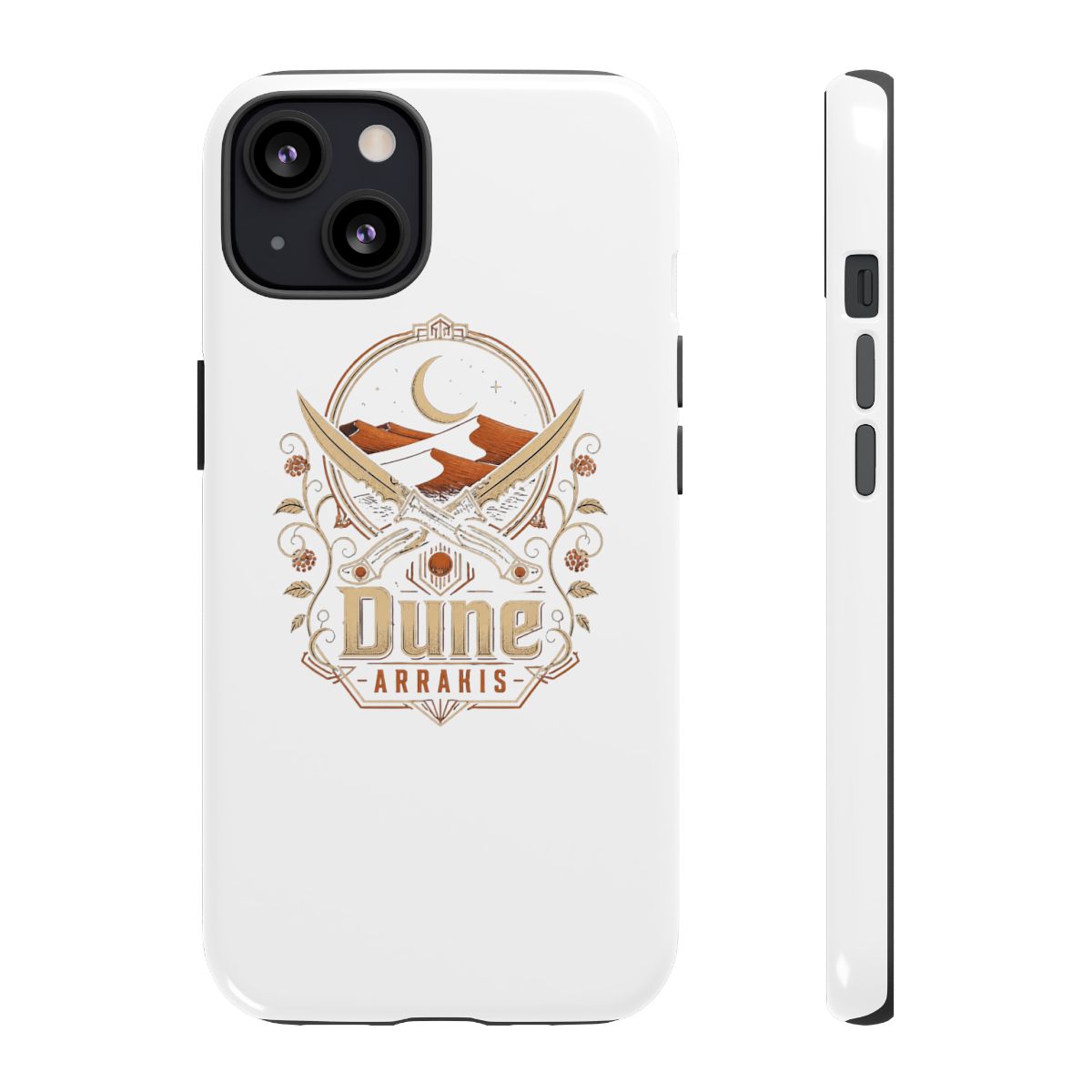 Dune " in bold, vintage-styled text beneath the emblem with " Phone Case - Official phone-cases merchandise