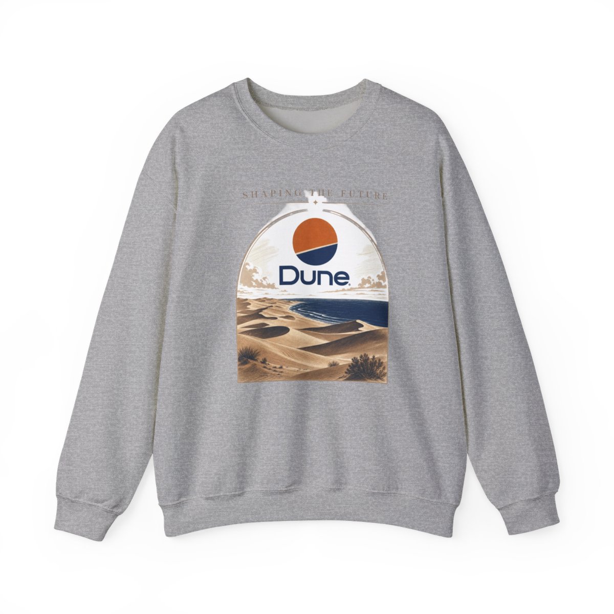 Dune "s aesthetic. Add text: " Crewneck - Official sweatshirts merchandise