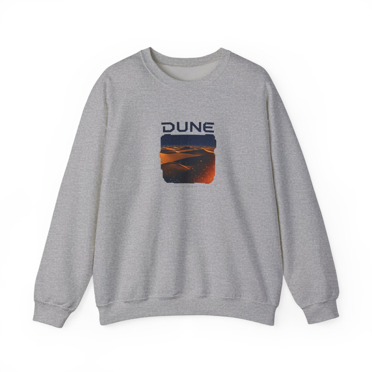 Dune " in bold futuristic font at the top. " Crewneck - Official sweatshirts merchandise