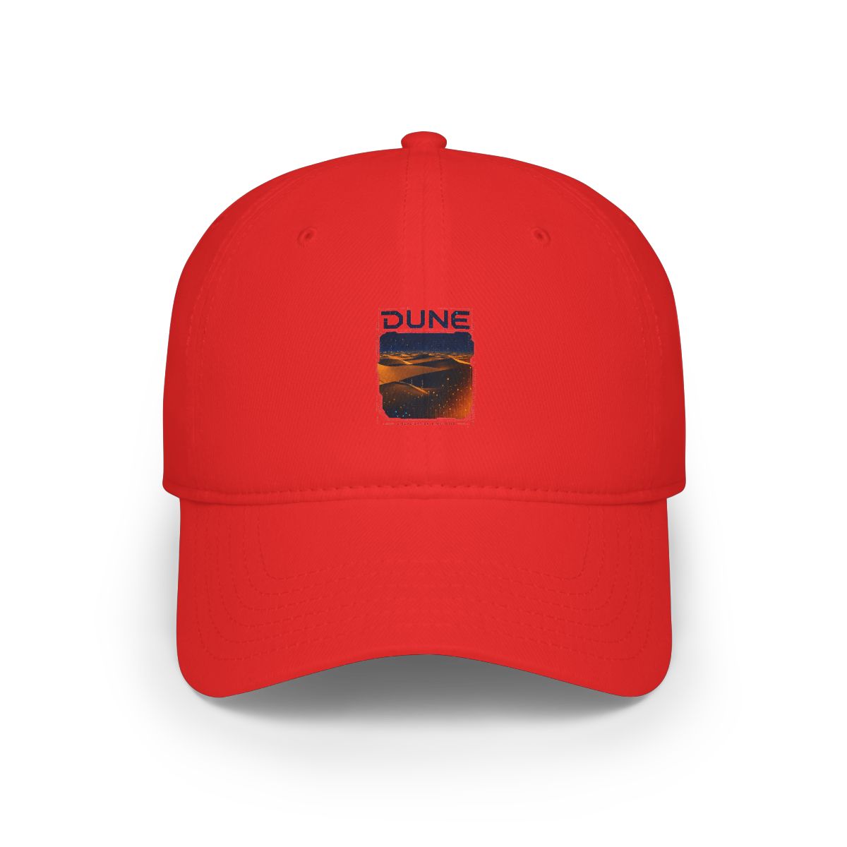 Dune " in bold futuristic font at the top. " Hat - Official hats merchandise