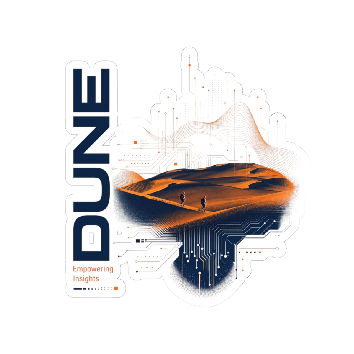 Dune " in bold modern font along the side. " Sticker
