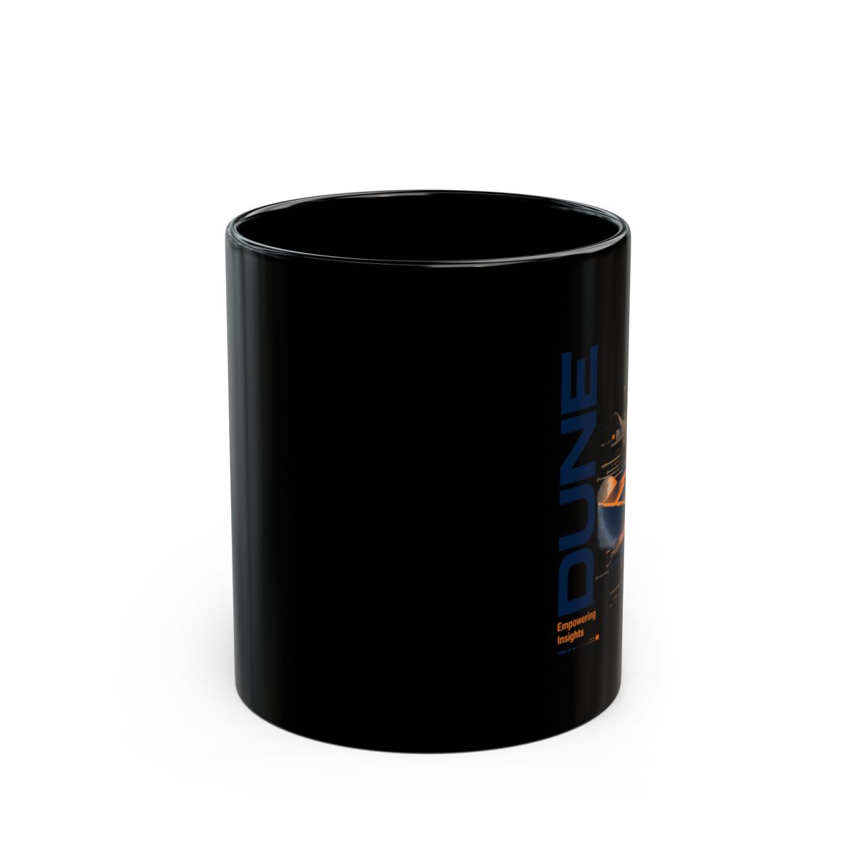 Dune " in bold modern font along the side. " Black Mug - Official mugs merchandise